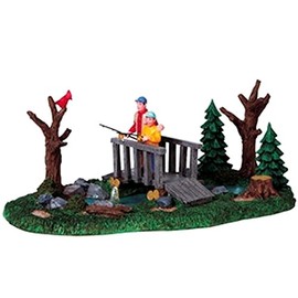 Lemax 93745 The Fishing Lesson Christmas Village Table Accent Accessory