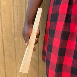 Mbariket – Premium Nigerian Mahogany Cooking Turning Stick | African Wooden Stirrer for Fufu, Garri, Soups, Stews, Gumbo, Chili, Eggs & More | Fufu Spatula (Omorogun) (15 inch)