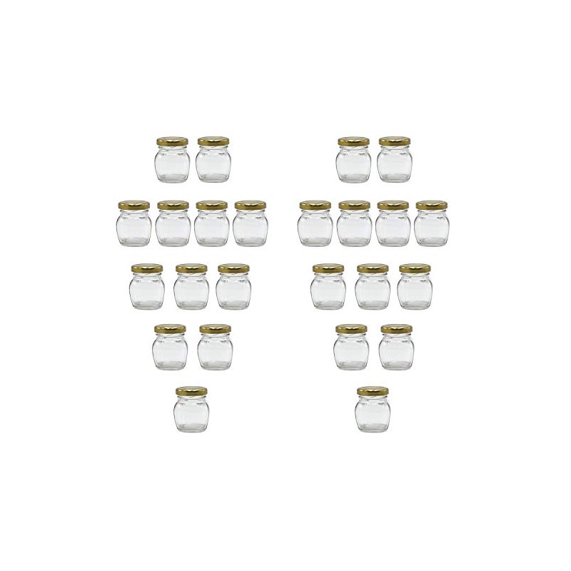 U Pack 2oz Glass Jar With Gold Lid For Honey