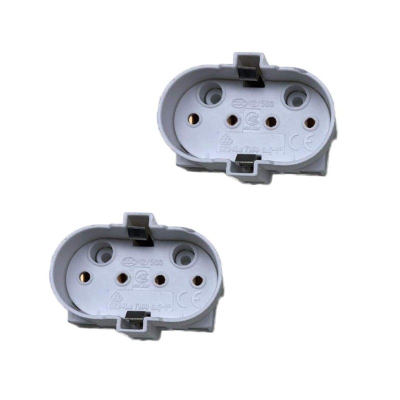 EZ-FIT 2PCS 2G11 4-Pin CFL/LED Socket Base Holder - CE