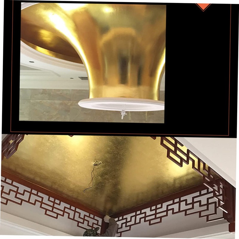 STOBOK 100pcs Imitation Gold Foil Paper for Arts and Crafts