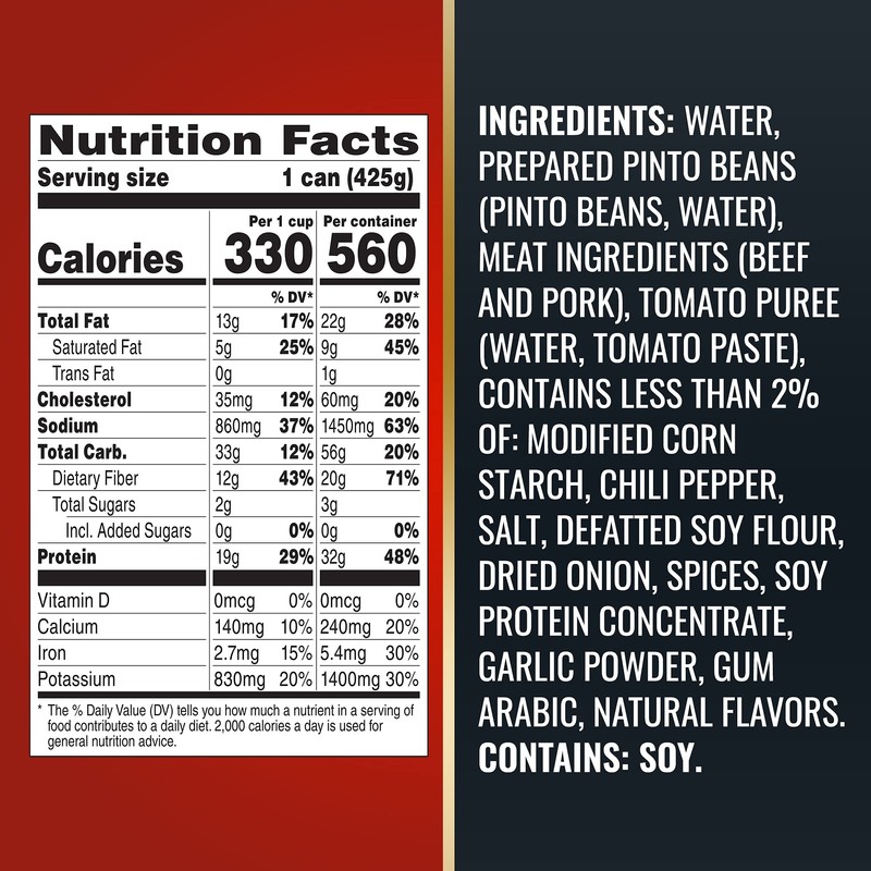 Dennison Chili With Beans, 15 Oz can, Pack of 12