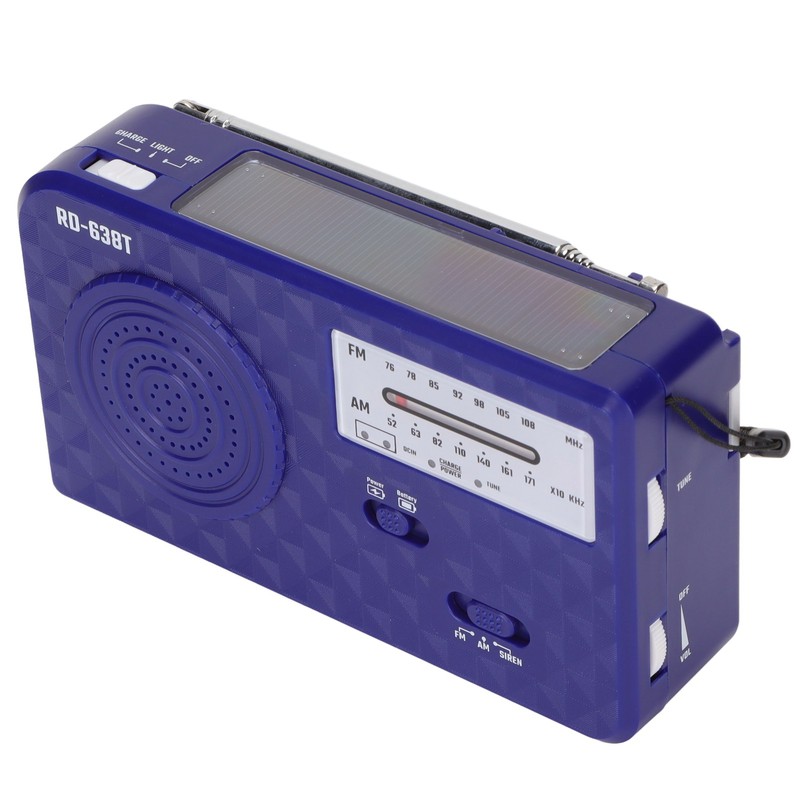 RD‑638T Hand Crank Flashlight Radio Multifunctional Portable Solar Emergency Weather