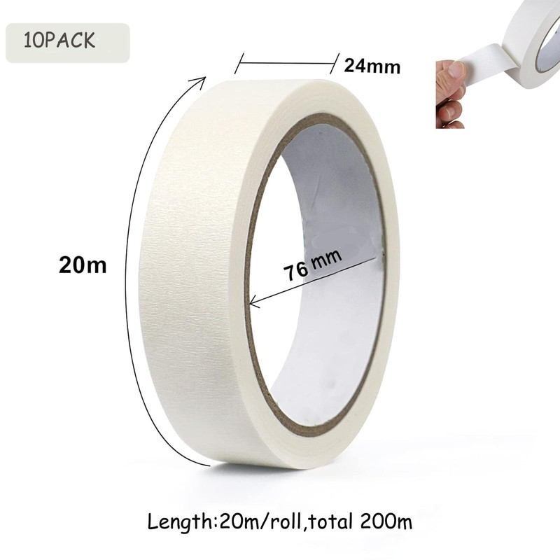 XUTONG Masking Tape Decorative Writable White Painters Tape,White Painters Tape