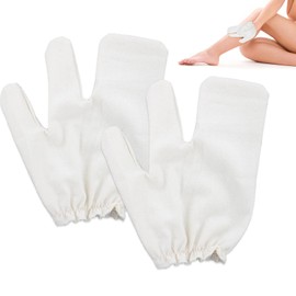 1 Pair of Garshana Gloves Raw Silk Massage Gloves Ayurvedic Massage, Body Exfoliation, Detox, Spa and Home Use, Suitable for Dry Brushing and Glowing Skin (Beige)