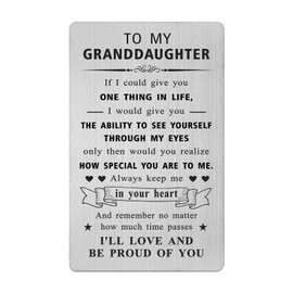 Granddaughter Card - Gifts for Granddaughter Birthday Christmas card - Our Granddaughter Valentines Graduation