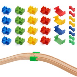 Neueins Rail Connection Parts, Compatible with Wooden Rails and Blocks for Combined Play