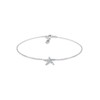 Elli Women's Foot Jewellery Starfish Crystals, Facet cut, Crystal