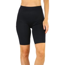 ToBeInStyle Women's High Waisted Smooth and Silky Torso Control Shapewear Bottoms, Smooth and Silky Slimming Long Leg Shaper - Black, Small