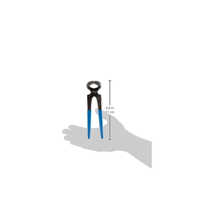 BGS 551 Din 5241 End Cutting Pliers, Black/Blue, 180 mm