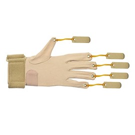 CanDo Deluxe with Thumb Finger Flexion Glove, Left, Small/Medium