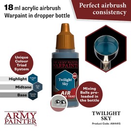 The Army Painter Warpaints Air Twilight Sky - Non-Toxic Water Based Airbrush paint – acrylic paint and primer for Tabletop Roleplaying, Boardgames, and Wargames Miniature Model Painting