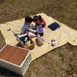JPAR Plaid Waterproof Picnic Mat - Yellow Large