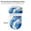 Flashideas Blue Marble Prints Toilet Lid Cover and Tank Lid