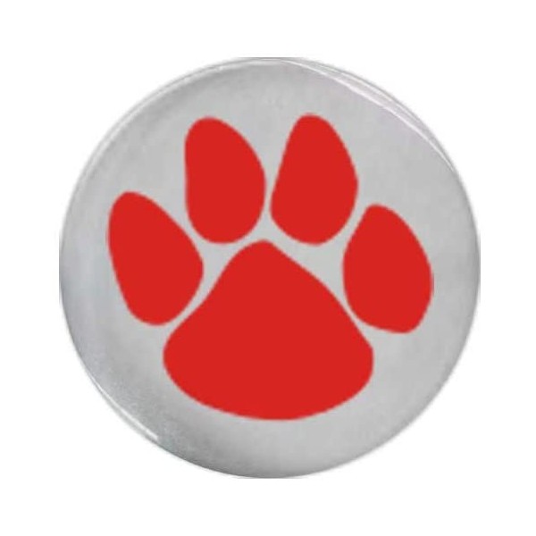 Pro-Tuff Decals Paw Award Decals 20 mil Professional Vinyl 1-1/8" Diameter (Red on Clear)