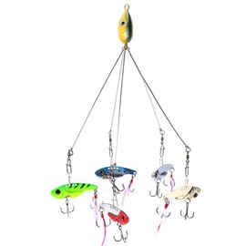 Wytino Umbrella Rigs 5 Arms Alabama Umbrella Jig Head Fishing Rig Bait Fishing Lure with Snap Swivel (3)