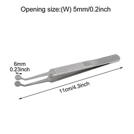 Meibomian Gland Expressor, Stainless Steel Round Tip Eyelid Tweezers