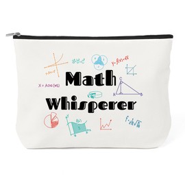 Math Teacher Gifts - Teacher Appreciation Gifts Travel Makeup Bag Cosmetic Bag Makeup Pouch Math Gift for Teachers from Student Christmas Teacher's Day Birthday Easter Gift for Teachers Women