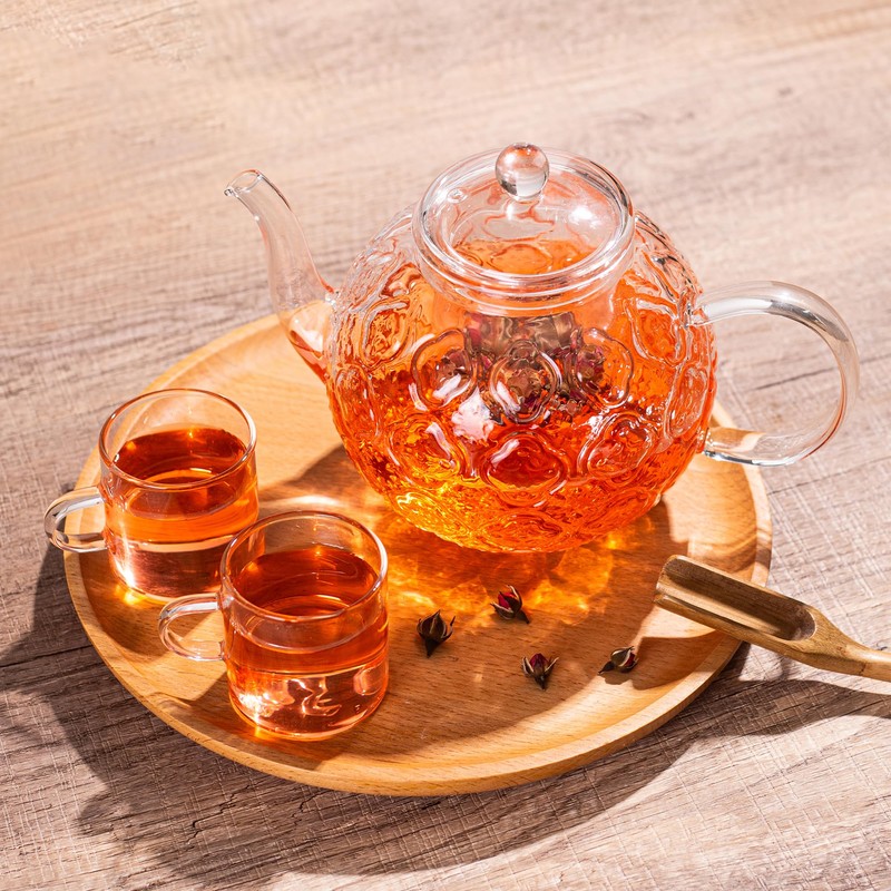 Glass Teapot with Removable Infuser-1500ml/50oz Clear GlassTea Pot for Stovetop,