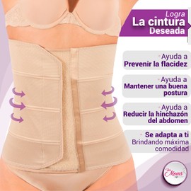 For Moms - Faja Postparto 4B Alta Fajas Postparto Y Postcirugía Postpartum Belly Wrap Con Varillas Flexibles Fajas Para Mujer Ajustable Faja Postparto Cesarea Moldeadora Color Nude Y Blanco
