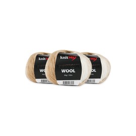 Knitme Boutique Wool Batik Hand Knitting Yarn, 3-Pieces Pack, 10% Wool,%60 Acrylic,%30 Polyamid Yarn, 1 Ball 50 gr, 115 mt Taka Yarn (KB07)