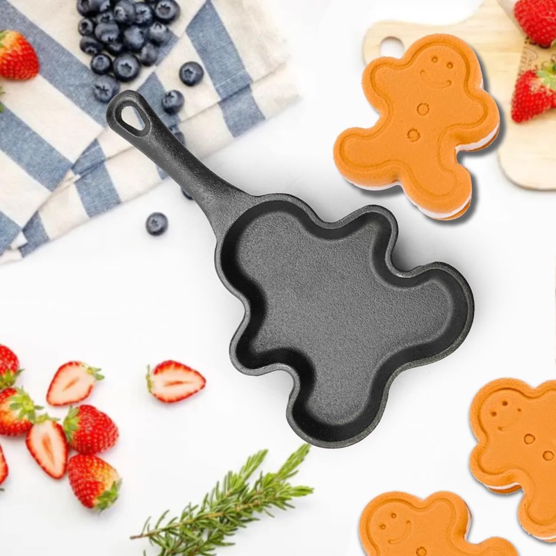 DVK Cast Iron Frying Pan with Various Shapes for Christmas