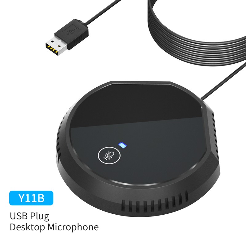 Desktop USB Conference Microphone 360° Omnidirectional Condenser Plug & Play