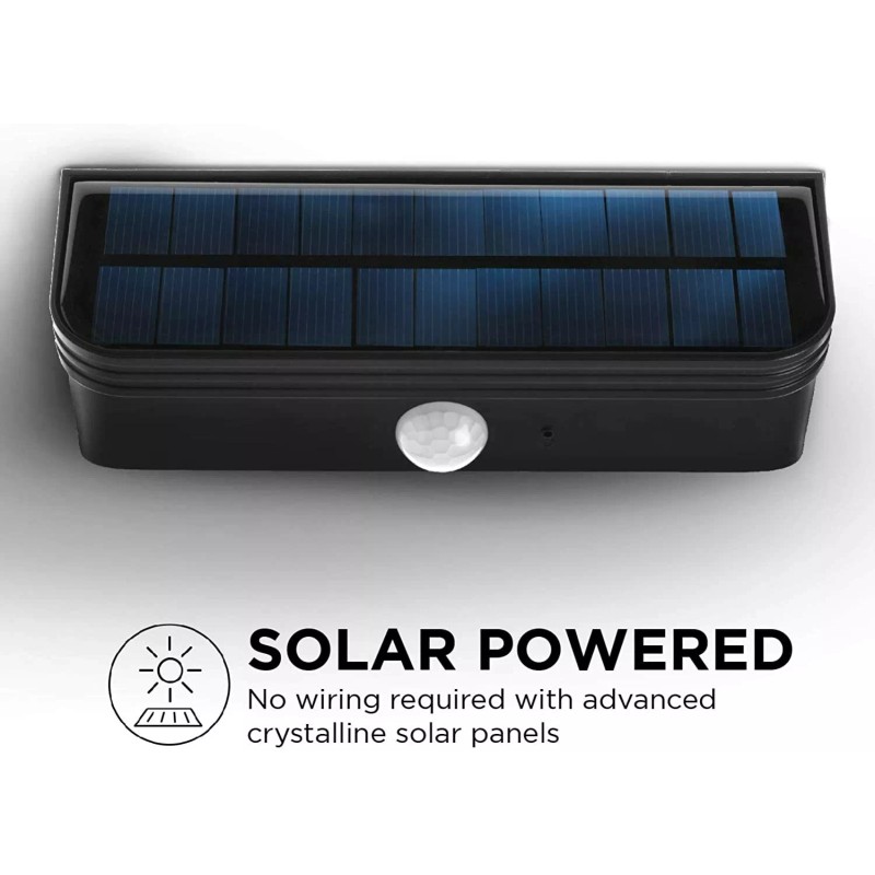 Home Zone Security Outdoor Solar LED Wall Lights - Motion
