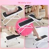 YINGJEE White Aluminum Alloy Pedicure Foot Rest, 6 Heights Adjustable