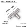Probrico (30 Pack Cabinet Knobs 2" Overall Length Solid Stainless