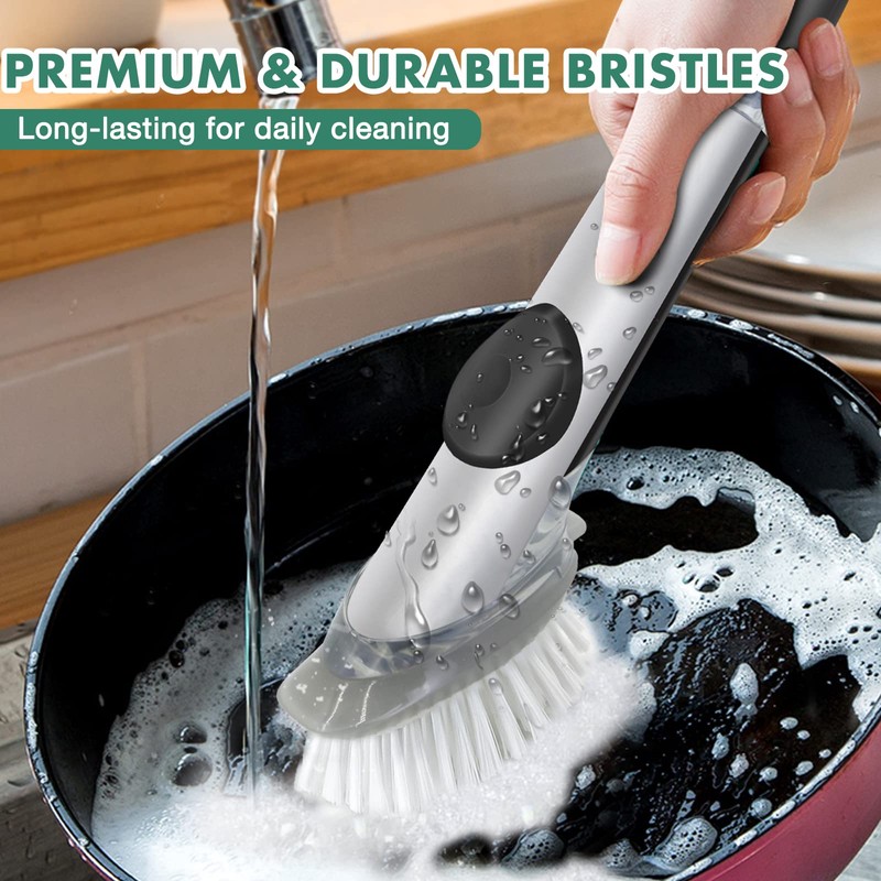 4 Pack Dish Brush Refills, Dish Brush Replacement Head for