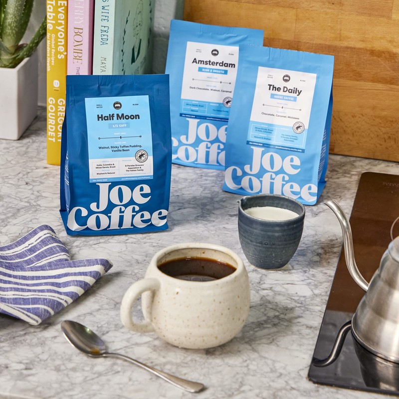 Joe Coffee Company, Half Decaf Half Regular Coffee Beans, Medium