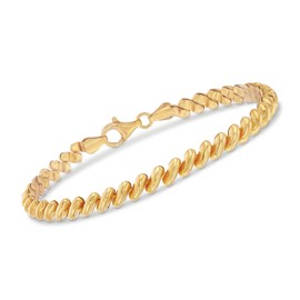 Ross-Simons Italian 18kt Gold Over Sterling San Marco Bracelet. 7 inches