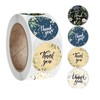 1500Pcs 1.5 Inch Thank You Floral Stickers, Round Gift Gift