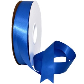 Morex Ribbon 08822/50-350 Double Face Satin Ribbon 7/8" X 50 YD Royal Blue Ribbon for Gift Wrapping, Birthday Gift Cards, Satin Dress for Women, Silk Ribbons for Crafts, Wedding Gifts for Couple