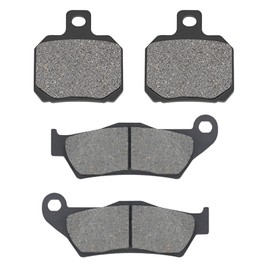 AHL 2 Pairs Motorcycle Front/Rear Brake Pads Kit Compatible with Yamaha YP 125 Majesty 2001-2009