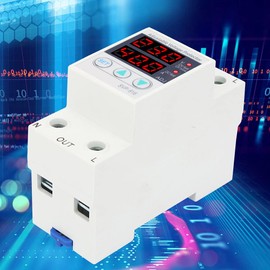 LOCADENCE Voltage Current Protector, Adjustable Single Phase Voltage Protective Device, Voltage Output Stabilizer, Over Voltage Under Voltage Current Protector for Single Phase Powers Equipment (63A)