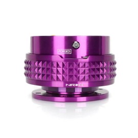 NRG Innovations NRG-SRK-210PP-PP Gen 2.1 Race Steering Wheel Quick Release Kit Adapter, Purple Body/Purple Pyramid Ring