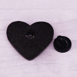 where the hell have you been loca” Badge Funny Brooch Red Heart Enamel Pin for Hat Jacket Cotton Shirt Skirt Canvas Bag, Metal, no gemstone