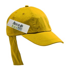 Adventure Togs Kids Legionnaires Cap - Kids Sun Hat for Girls or Boys with UV Protection - Quick Drying Microfibre UPF 40+, Yellow, 55cm (5-10 Years)