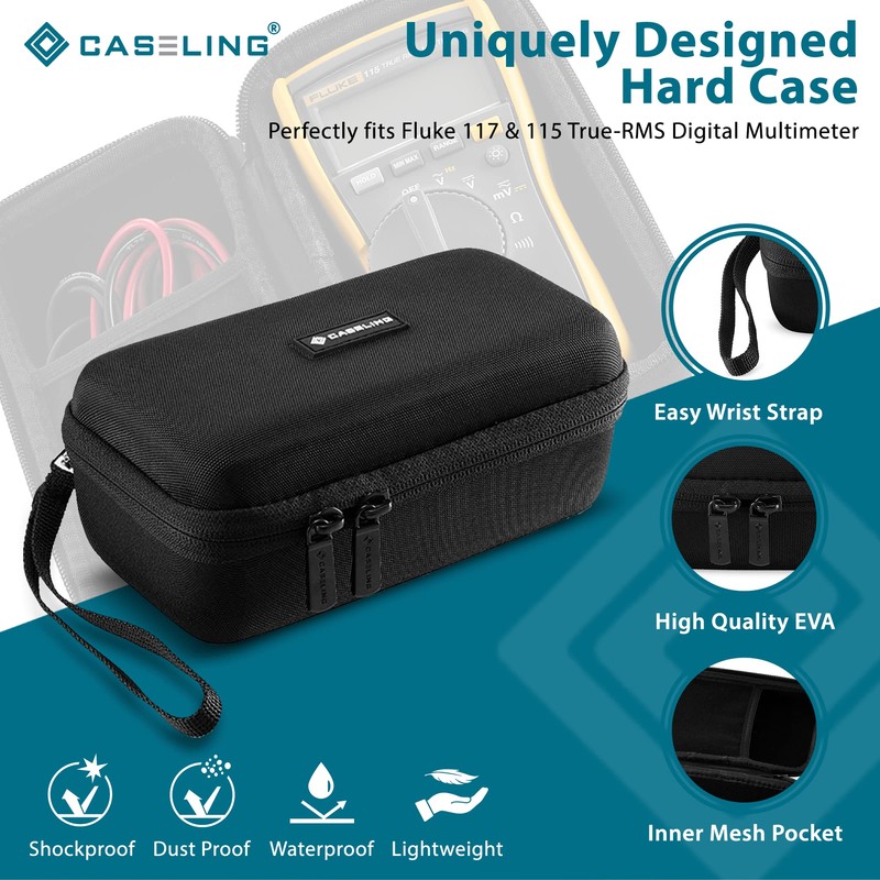Caseling Hard Case fits Fluke 117/115/101/107/106 Digital Multimeter Compact (Case