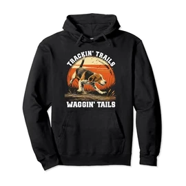 Dog Hunter Tracking Trails Beagle Hunting Pullover Hoodie