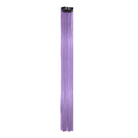 Stasia Street 24-Inch Straight Clip-On Strands Korean Synthetic Breatheable Hair Extensions for Women Natural Looking Instant Style, Volume & Length - ARGYLE PURPLE