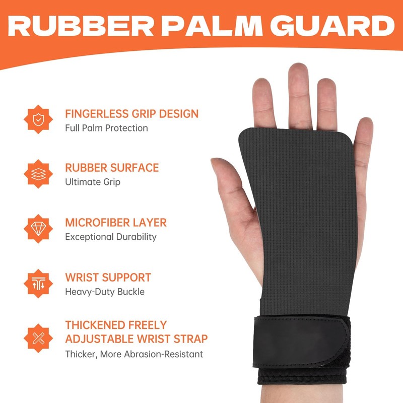 Hand Grips for CrossFit Professional Chalkless with Wrist Support Wristband