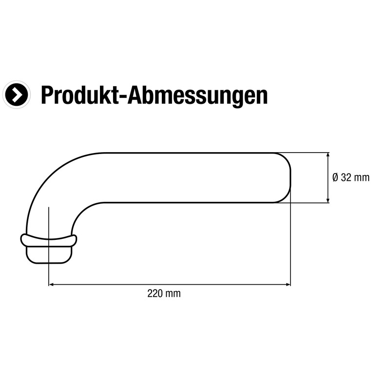 Cornat Outlet Pipe 90° - 1 1/4 Inch x 32