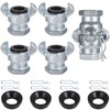 NPT Iron Air Hose Fittings, 4 Sets 3/4 Inch Female