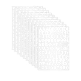10 Sheets Vinyl Letter Stickers, 1200 Pcs Self-Adhesive Number and Alphabets Stickers, Mailbox Numbers Stickers for Signs, Window, Door, Cars, Trucks, Home, Business, Address Number,(White,1 Inch)