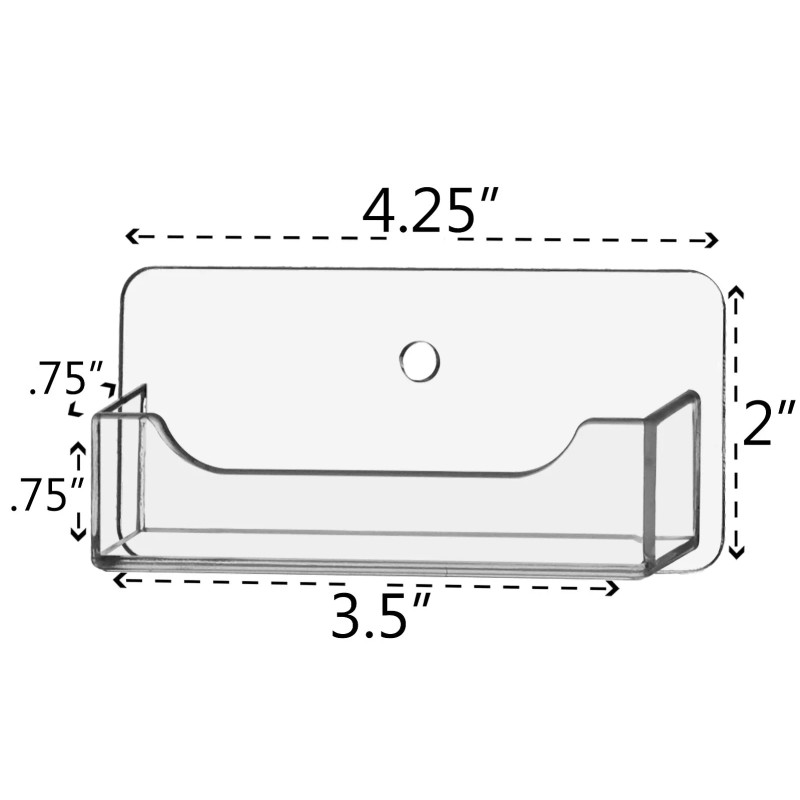 Marketing Holders Single Pocket Horizontal Wall Mount Business Card Holder