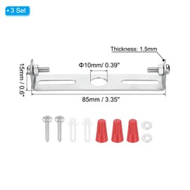 PATIKIL 85mm (3.3") Universal Light Fixture Mounting Bracket Kit, 2 Set Light Crossbar Ceiling Light Plate with Screw for Wall Lights Ceiling Lighting Pendant Chandelier