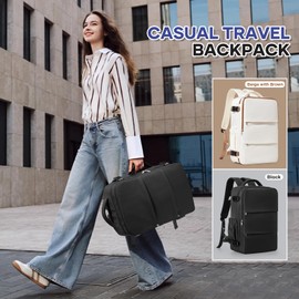 WEPLAN Backpack for Ryanair 40 x 20 x 25 cm Hand Luggage Backpack Women Men Aeroplane Travel Backpack with Shoe Compartment for Easyjet Hand Luggage 45 x 36 x 20 Carry on Luggage Backpack Travel